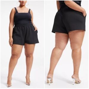 Good American Women's Scuba Drawstring Shorts